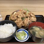 御食事処 みや川 - とりから定食　素晴らしいバランス！