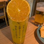 原価ビストロチーズプラス 町田 - オレンジスパークリング　オレンジ半分付