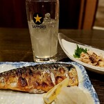 だんまや水産 長岡駅前店 - ＊鯖の塩焼きと軟骨の梅和え＊