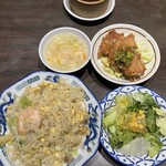 青龍門 - 五目チャーハン　油淋鶏