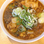 一〇そば - 太蕎麦(普通盛り)@税込360円＋とり天＠税込150円＋たぬき半分@税込30円