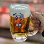肉のまえかわ - 金麦生ビール（380円）