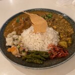 curry bar nidomi - スタンダード『混盛』バスマティライス1500円後