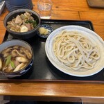 延喜 - 平日ランチセットで「肉汁うどん」と「ミニしょうが焼き丼」