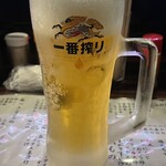 焼鳥 弁慶 - ドリンク写真:生ビール 中(605円)