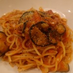 佐々木商店 - ナスとベーコンのスパゲティ@880円