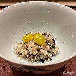 御料理 寺沢 - 香茸と銀杏の飯蒸し