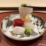 御料理 寺沢 - 寒鮃の造り