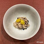 御料理 寺沢 - 香茸と銀杏の飯蒸し