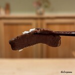 御料理 寺沢 - 奥州牛フィレ肉の炭火焼を岩塩とともに