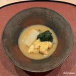 御料理 寺沢 - 伊勢海老､聖護院大根､菠薐草の白味噌煮