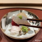 御料理 寺沢 - 寒鮃の造り