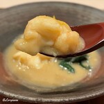 御料理 寺沢 - 伊勢海老､聖護院大根､菠薐草の白味噌煮