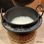 御料理 寺沢 - 南部鉄器の窯炊きのごはん