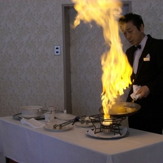 当店、自慢のクレープシュゼット！