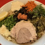 ラーメン鷹の目 - 料理写真:明太子バター（ニンニク辛あげ高菜大葉ガリマヨレモン）1,300円