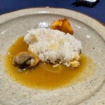 一碗水 - 上海蟹出汁とサルボ貝、柿 プーパッポンカレー(サルカニ合戦)