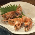 わらじや - 活車海老の頭は唐揚げにしてくれる