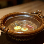 柚木元 - 鹿の味噌煮込み　鹿のスネ肉　紅芯大根　熟成じゃがいも