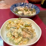 暁海 - ポテトサラダをつまみに美味しいな