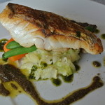 ビストロ マロン - ビストロ マロン・鱈のポワレ タプナードのオイルソース(2014.11)