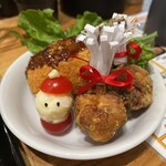 わ楽 - 鶏のチューリップ揚げ、カニクリームコロッケ
