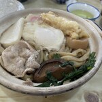 一茶 - なべ焼きそば（麵が太い）