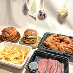 髙橋バーガー - クリスマスバーガーセット2025 数量限定鹿肉ロースト付き