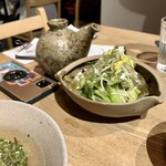 日本酒 青い林檎 - ホタテのぬた和え