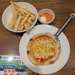 ガスト - 注文　▽ちょい盛りポテトフライ(マヨネーズ＆明太バター)　▽ちょいピザマヨコーン
