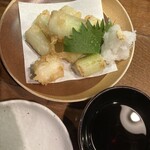 和食居酒屋 旬門 - ○白葱の天麩羅605円