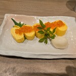 丸亀骨付鳥一丁 - だし巻き玉子イクラ添え(*‘ω‘ *)