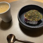 メゾン ケイ - コシオリエビのスープ/蛤のアルキュミン