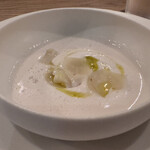 Itsuki - 序盤から心を鷲掴みにされた繊細でクリーミーな鱈の白子と百合根の組み合わせが秀逸なスープです。