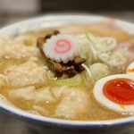 あいだや２ - 味玉 海老ワンタン麺・並130g（1,480円）