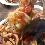 宇都宮スパ屋 - 太生麺に濃厚ソースが絡む