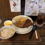 極中華蕎麦 ひろた - ★極まぜそばセット中（1300円税込）味玉（クリスマス特典0円）★