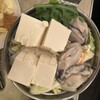 酒場 ふくろ - 牡蠣鍋900円　お野菜お豆腐たっぷりで嬉しい。固形燃料でぐつぐつします