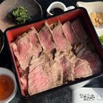 道頓堀 てっぱん豊島家 - 黒毛和牛ローストビーフ重