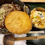 ラム新YOKOHAMA - 大判コロッケそば ミニカツ丼セット