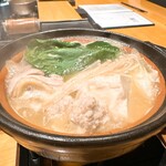 焼鳥 とこしえ - 水炊き鍋 ◎今日は水炊き鍋コースを洗濯、鶏白湯スープが絶品！