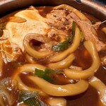 玉丁本店 八重洲店 - 味噌煮込みうどんのアップ