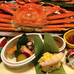 依山楼岩崎 - 先付と八寸(おし鳥の器盛り)