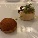 アルポルト - アルポルト(たらこのカナッペ、ほたて貝のグリルラビゴットソース)