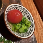 焼鳥あかぎ - トマトと菜の花のおひたし