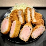 松のや - 料理写真:国産雪国育ち 厚切りロースかつ＆極厚レアヒレかつ定食