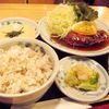 泰山 - メニュー写真:黒豚ハンバーグ定食　１２５０円