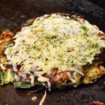 De raya - ポパイお好み焼きにトッピングでお餅