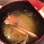 依山楼岩崎 - 朝食　親蟹の味噌汁