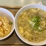 城門 - 城門ラーメン「しろ」　＆　半チャーハン